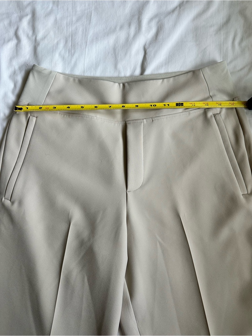 Athleta Endless High Rise Tailored Stretch Cream Dress Pants - Picture 9 of 13